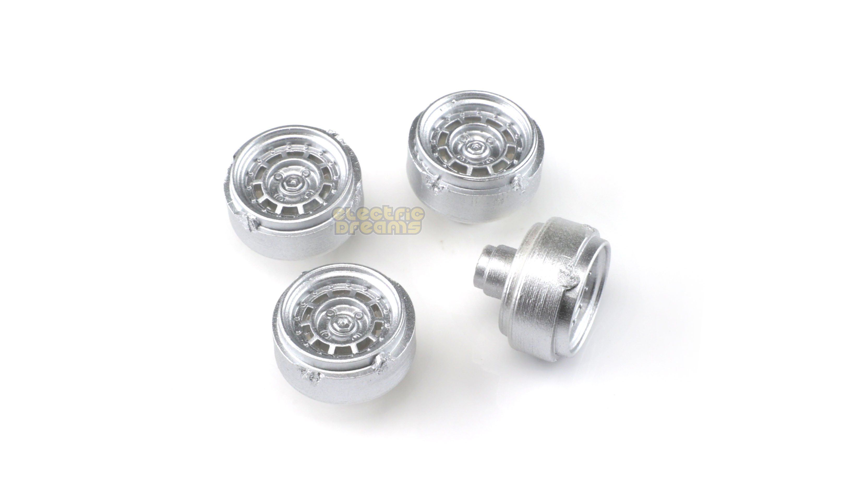 Teamslot L17004 - 17mm Pro Plastic Wheels - Gotti 75BA - Rears - Silver - pack of 4